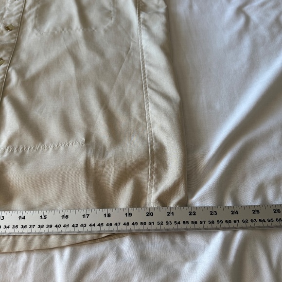 Avia Men's Medium Camp Shirt Outdoor Short Sleeve Button Up Beige Hiking Camping - Picture 10 of 11